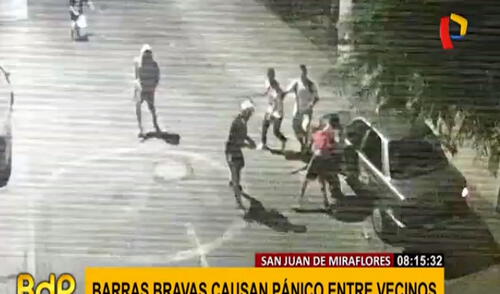 Enfrentamiento entre barristas desata pánico en los vecinos de SJM 