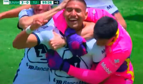 Pumas venció 3-0 a Xolos de Tijuana. Foto: Captura/Liga MX
