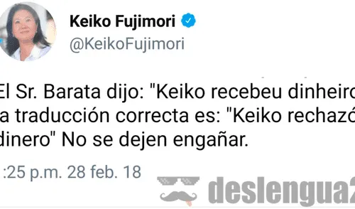 Facebook: Keiko Fujimori es blanco de bromas y memes tras declaraciones de Barata