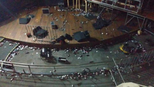Escena después de la balacera. Foto: Twitter