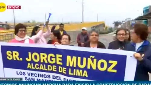 Vecinos piden a Jorge Muñoz que construya paradero en kilómetro 20.8 de la Panamericana Norte. Créditos: Captura RPP.