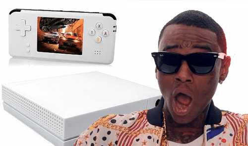 El rapero Soulja Boy presentó su consola llena de videojuegos piratas de Nintendo y PlayStation 