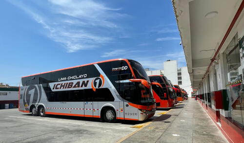 Diariamente salen 25 unidades. Foto: R. Quincho/URPI-LR Salidas de buses Chiclayo-Lima
