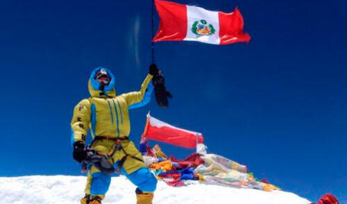 Peruano llegó a la cima del Everest sin oxígeno suplementario