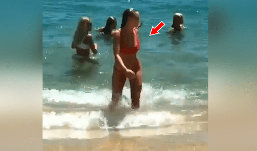 Facebook viral: comenzó a filmar unas bellas chicas en bikini y su esposa reaccionó así [VIDEO]