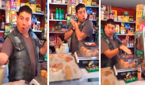 Facebook viral: clientes se sorprenden con la atención de vendedor que canta particular canción [VIDEO] 