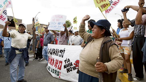 Pobladores del Valle de Tambo en Islay volverán a protestar contra Tía María Pobladores del Valle de Tambo en Islay volverán a protestar contra Tía María