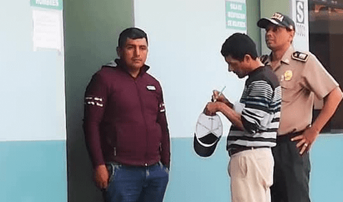 Sujeto (lado izquierdo) finalmente fue detenido por la Policía a pesar que negó los hechos. Sujeto (lado izquierdo) finalmente fue detenido por la Policía a pesar que negó los hechos.