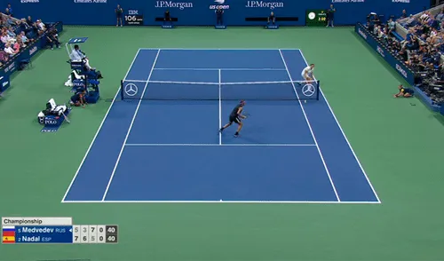 Mira el gran performance de Medvedev ante Nadal. Créditos: Captura de video US Open