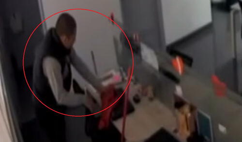 El ladrón aún no ha sido identificado. Foto: Captura.