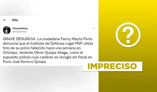 No, no se han usado imágenes falsas de José Luis Soncco para hablar de su fallecimiento. Foto: composición LT / Twitter Portada de la noticia que aclara si la Policía usó imágenes falsas para hablar de José Luis Soncco, policía fallecido en Juliaca