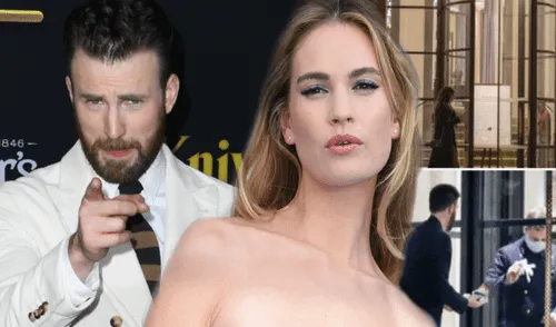 Chris Evans y Lily James son captados juntos en una cena romántica en Londres y entrando a un lujoso hote