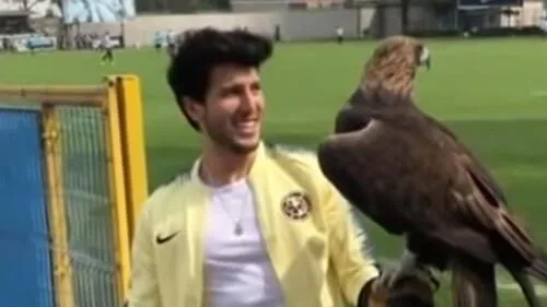 Águila ataca en la cabeza a Sebastián Yatra en sesión de fotos [VIDEO]