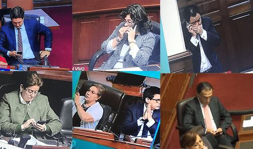 En Facebook, critican contra congresistas por chatear en ponencia de Alberto Borea 