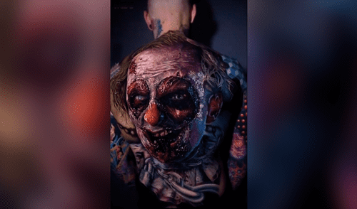 Facebook viral: chico se tatúa payaso ‘diabólico’ y aterrador detalle sorprende a miles [VIDEO]