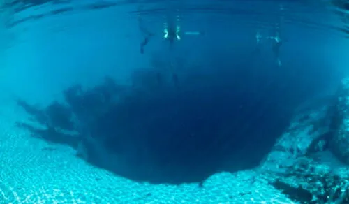 Se han encontrado más de 5200 misteriosos agujeros en un área de 1300 kilómetros cuadrados. Imagen: MBARI.