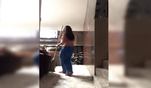 Facebook viral: chica se pone a bailar en vez de barrer y su madre le da fuerte regaño [VIDEO]