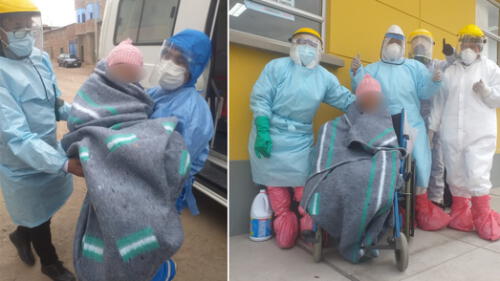 Puno. Paciente de 96 años se recuperó en hospital de Macusani. Foto: Hospital de Macusani