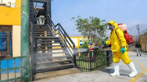 La entidad anunció que ha realizado más de 450 acciones de desinfección. (Foto: Andina)