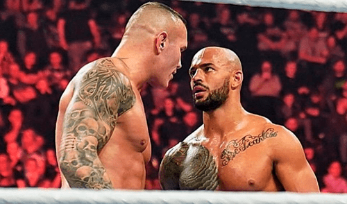 Randy Orton y Ricochet, compañeros en Survivor Series 2019, terminaron en un careo en la edición 1381 de Monday Night Raw. | Foto: WWE WWE Raw en español resultados