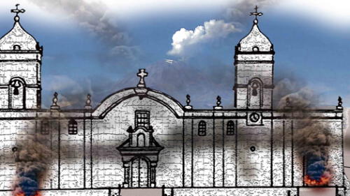 Cuando ardió la Catedral de Arequipa en diciembre de 1844