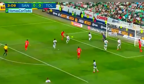 Santos Laguna vs. Toluca: los dos palos de los 'Diablos Rojos' en menos de cinco minutos [VIDEO]