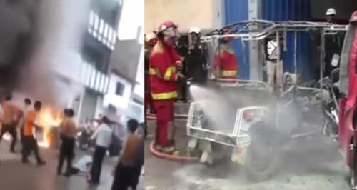 Cajamarca: Mujer sufre graves quemaduras tras explosión de mototaxi [VIDEO]