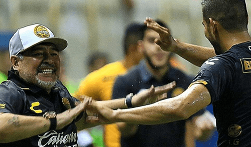 Diego Maradona celebró con peculiar baile triunfo de Dorados por el Ascenso MX [VIDEO]