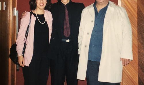 Entre sus maestros y padres: Carlota Mestanza y Gerardo Constantini. Claudio Constantini