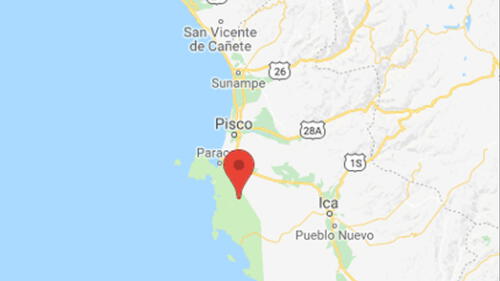 Pisco: Sismo de 4.5 se sintió esta tarde en el sur del país