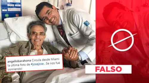 Viral indicaba que la "última foto" era momentos previos a la partida de José José, en Miami.