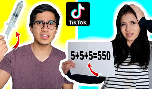 Los youtubers se desafiaron mutuamente con divertidos retos visuales de TikTok. Foto: Captura/YouTube/DesbalanceAdos