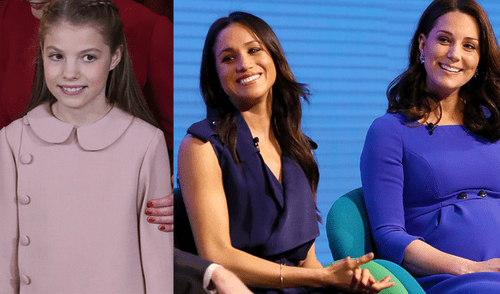 Meghan Markle y Kate Middleton se inspiran en los outfits de la infanta Sofía [FOTOS]