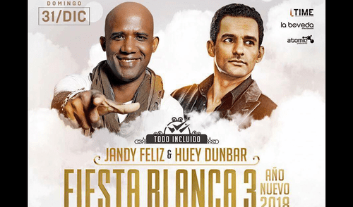 La Fiesta Blanca 3: Jandy Feliz y Huey Dunbar armarán el tono por Año Nuevo