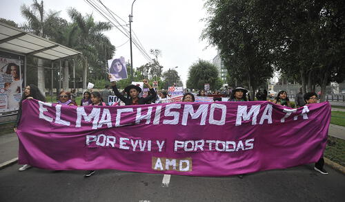 Marcha a un año de la muerte de Eyvi Ágreda [FOTO]