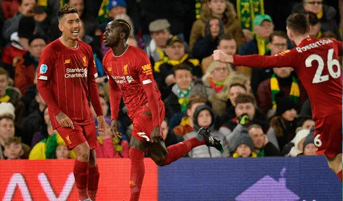 Mané marcó el único gol del partido Liverpool vs. Norwich. (Créditos: EFE)