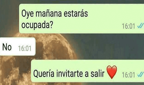 Vía WhatsApp: Junta valor para invitar a su amiga a cita romántica y recibe cruel respuesta