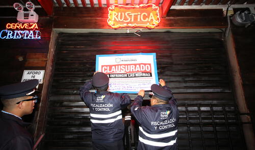 Miraflores: clausuran locales de la Calle de las Pizzas por riesgo alto [FOTOS]