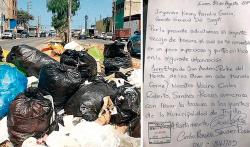 Basura en Trujillo.