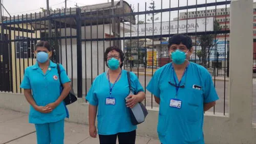 Enfermeras y enfermeros también denunciaron sentirse expuestos ante la falta de equipos de protección. (Foto: GLR - URPI) enfermeras hospital maria auxiliadora