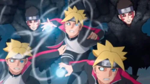 Boruto y Shinki logran hacer una dupla mortal y derrotan a Urashiki. Foto: Captura Boruto 125