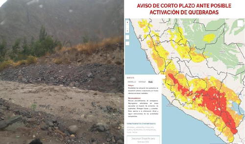 Arequipa: Senamhi emite alerta roja de posible activación de quebradas