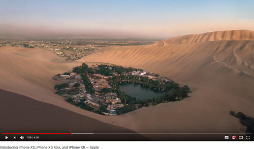 Dunas de Ica se lucen en video de presentación de nuevos celulares iPhone X