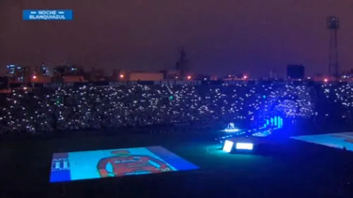 Yosimar en la "Noche Blanquiazul" Foto: captura