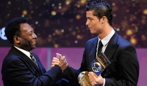 Cristiano Ronaldo fue felicitado por Pelé luego de superar la valla de los 100 goles con Portugal. (FOTO: AFP). Cristiano Ronaldo: felicitación de Pelé