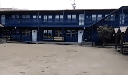 Denuncian a colegio Franco Peruano por ofrecer clases en aulas prefabricadas [VIDEO]