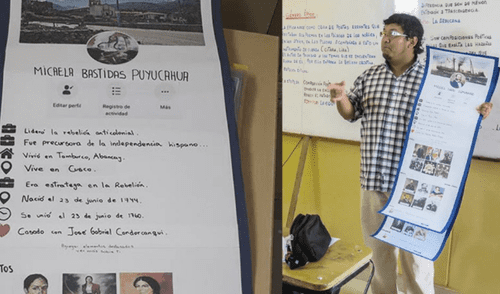 Ica: Profesor enseña historia con perfiles de Facebook de héroes peruanos