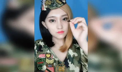 YouTube viral: militar asiática se quita el maquillaje y sufre un cambio que sorprendió a miles