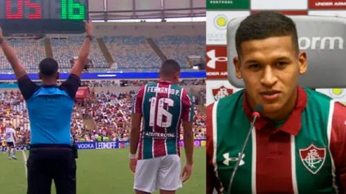 Fernando Pacheco debutó el último fin de semana con el Fluminense en un partido que terminó en victoria. Foto: Composición