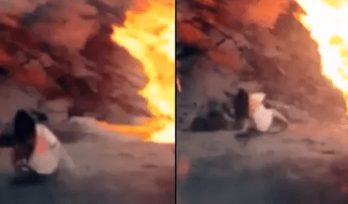 Vía Facebook: chica cae a volcán de lava y el final te dejará sin palabras [VIDEO]